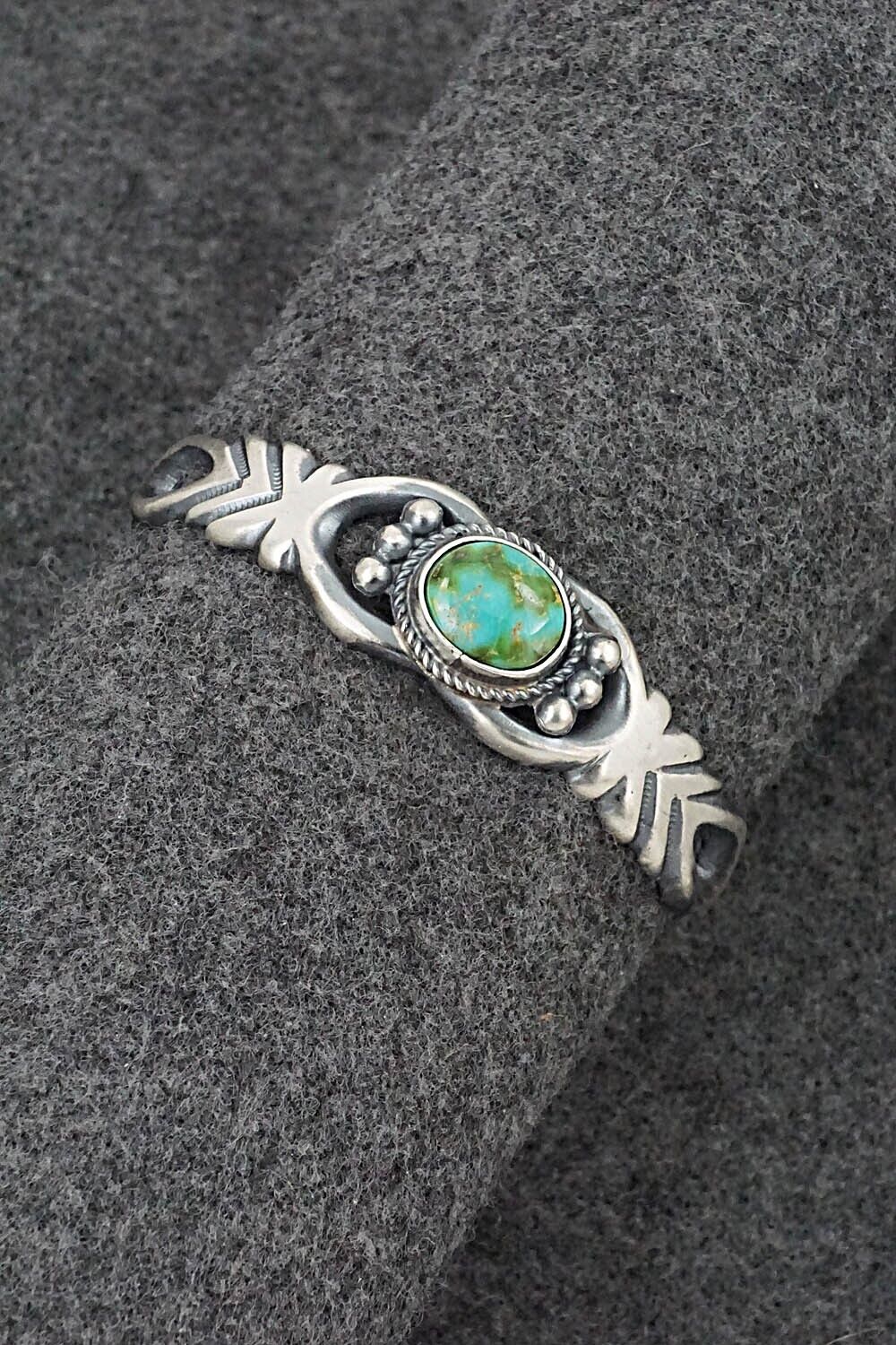 Turquoise & Sterling Silver Bracelet - Harrison Bitsue