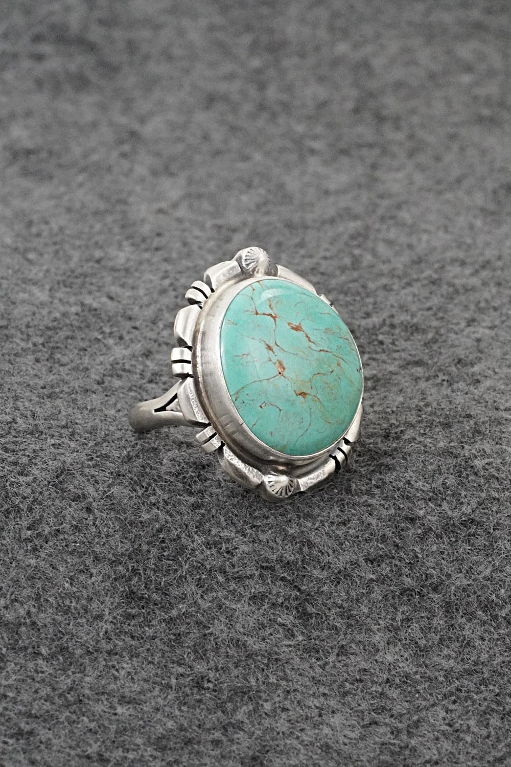 Turquoise & Sterling Silver Ring - Thomas Francisco - Size 6.5