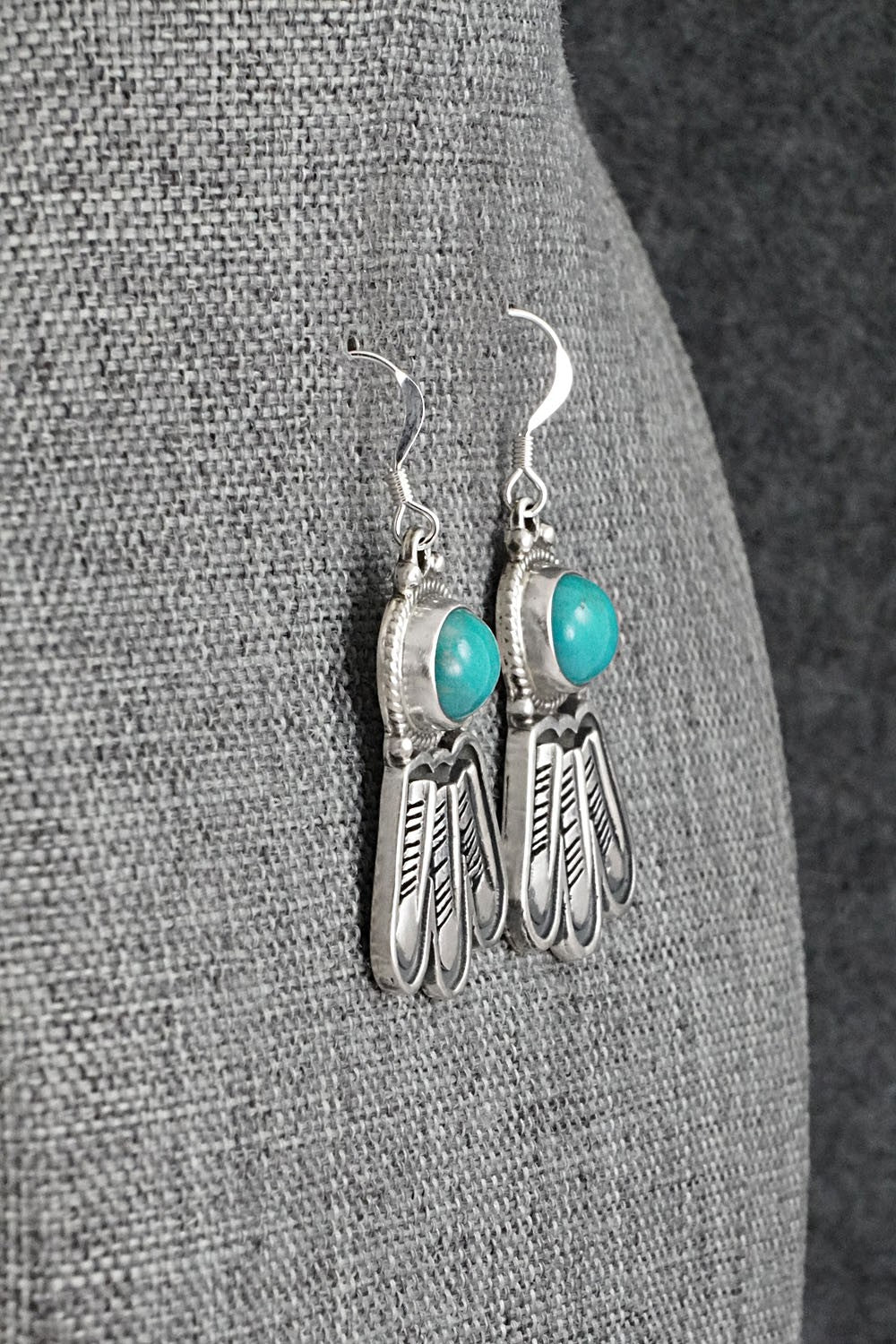 Turquoise & Sterling Silver Earrings - Sharon McCarthy