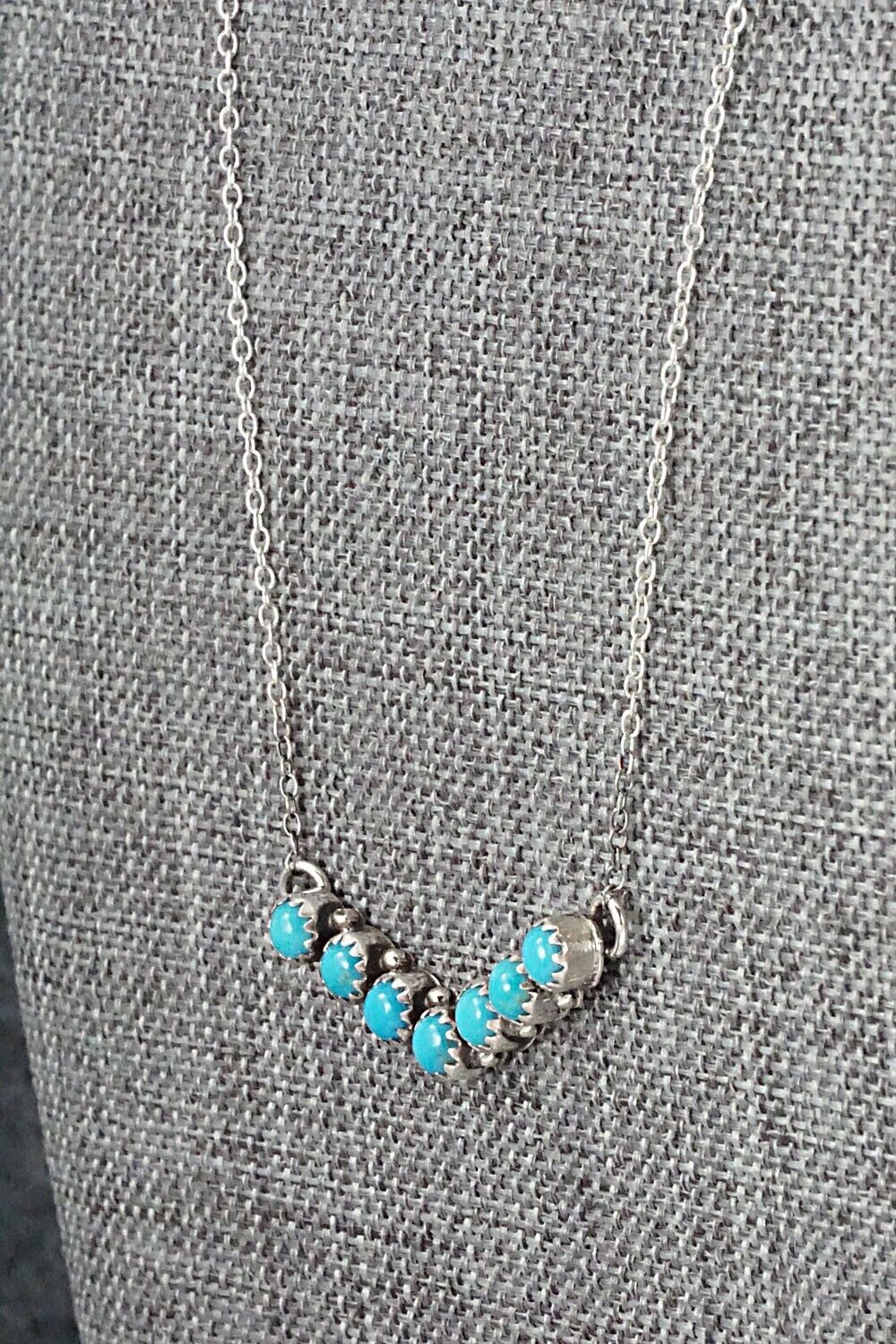 Turquoise & Sterling Silver Necklace - Renell Chaco
