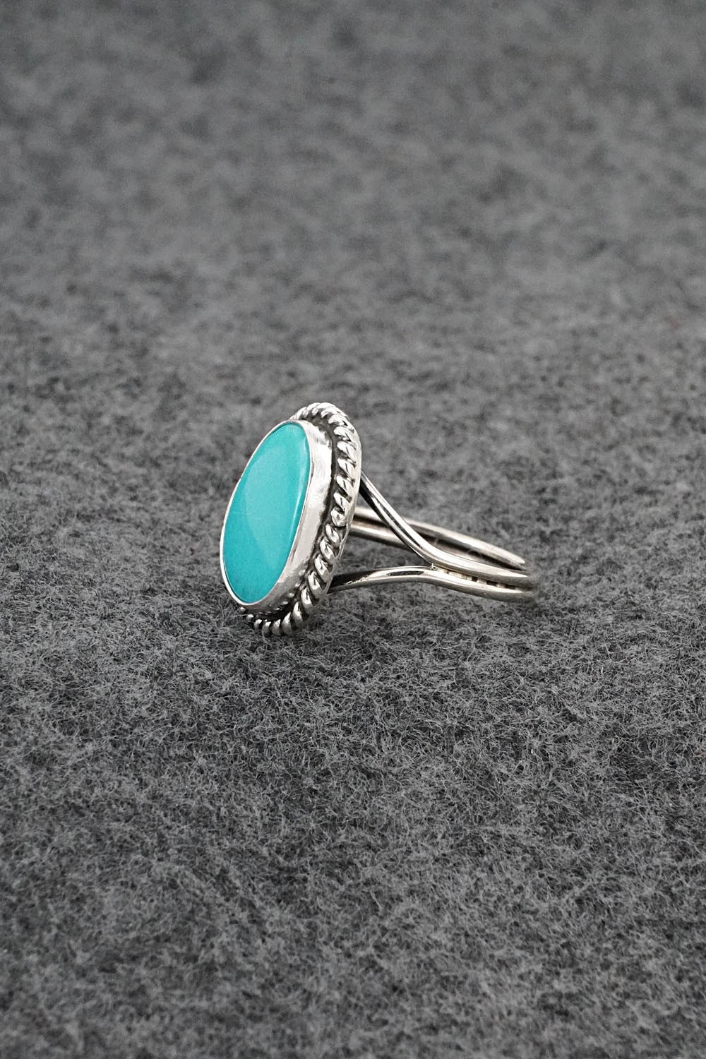 Turquoise & Sterling Silver Ring - Eugene Gruber - Size 7
