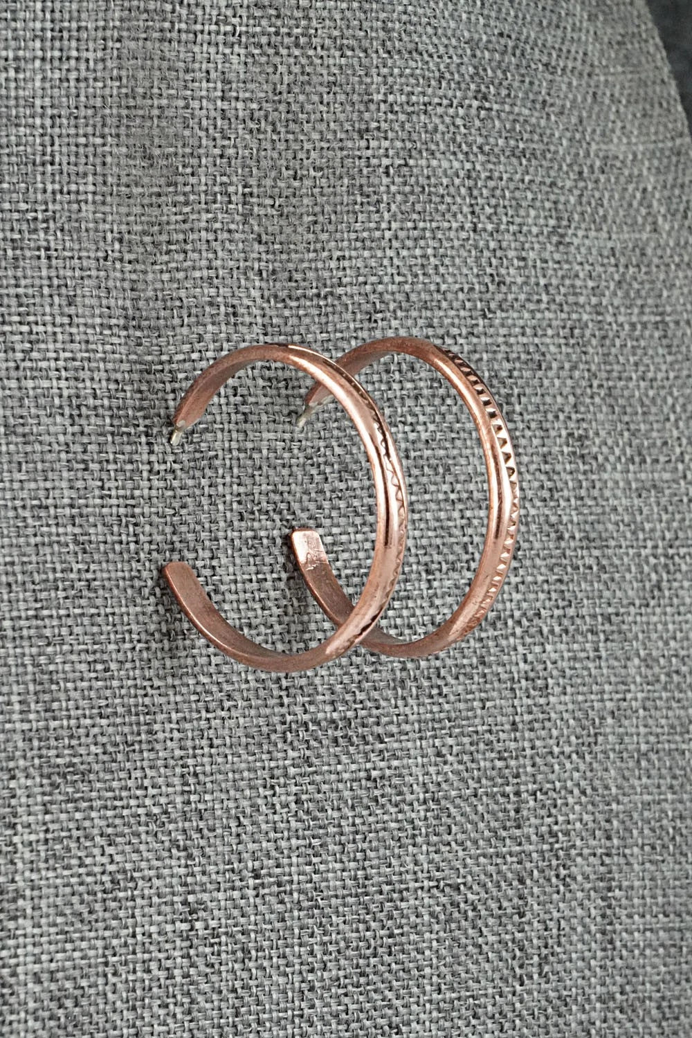 Copper Hoop Earrings - Elaine Tahe
