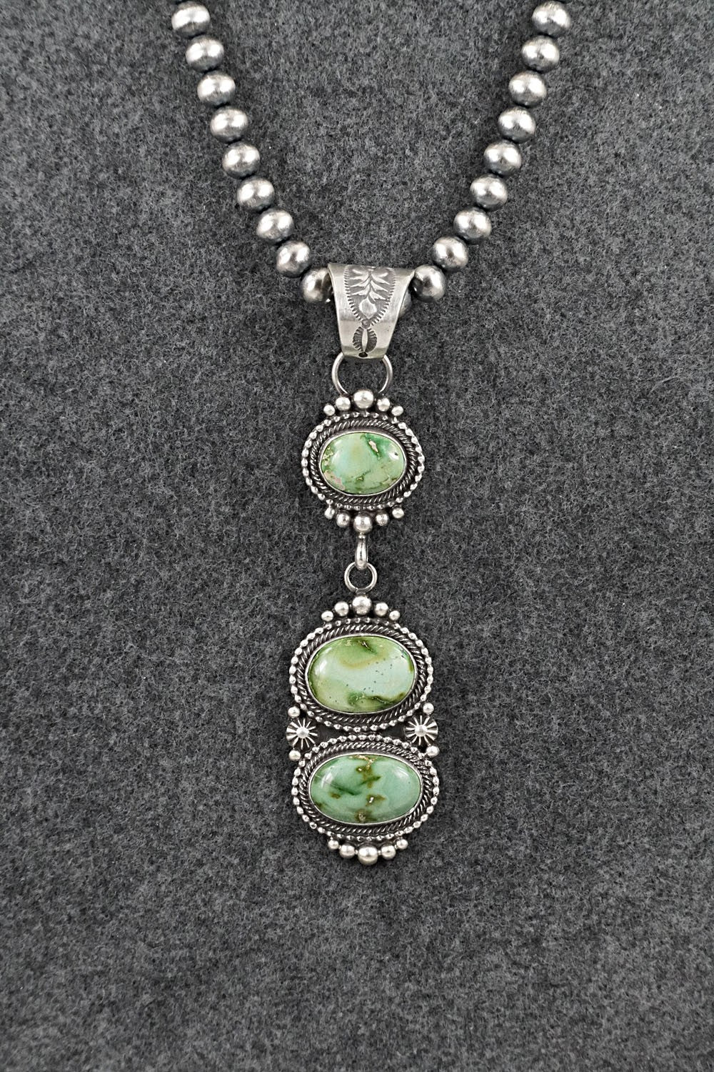 Turquoise & Sterling Silver Necklace - Tom Lewis