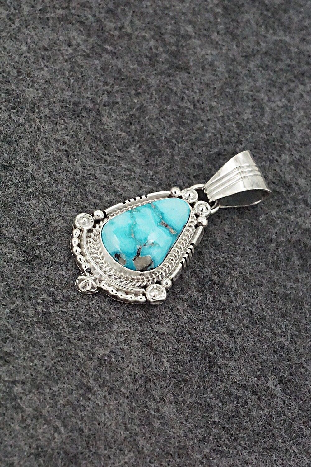 Turquoise & Sterling Silver Pendant - Daniel Benally