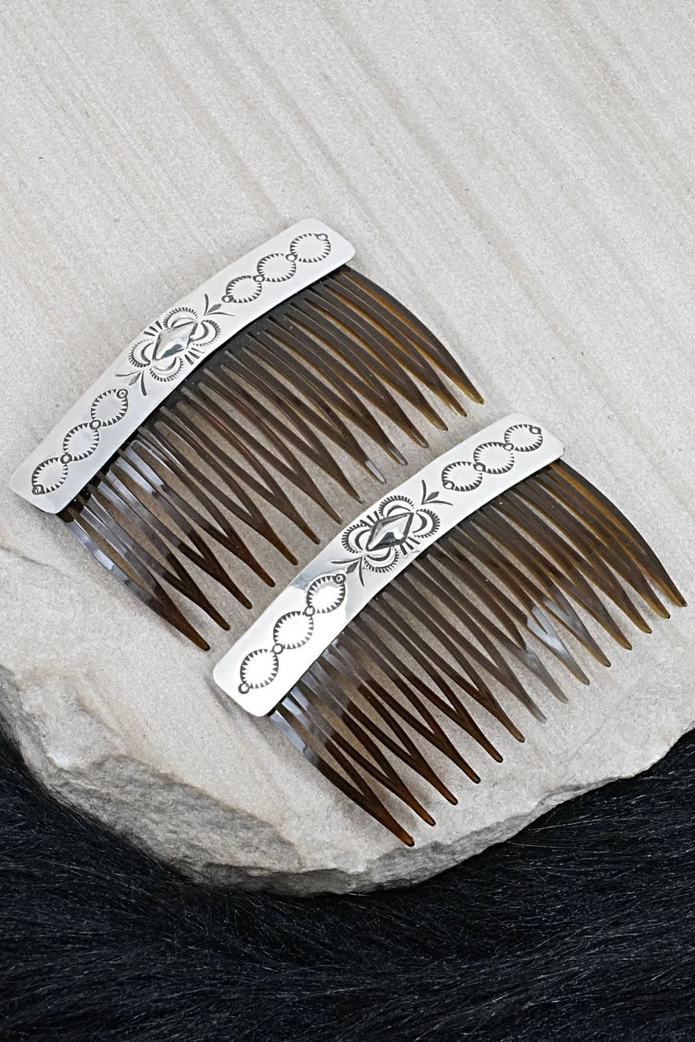 Sterling Silver Hair Combs - Bertha Begay