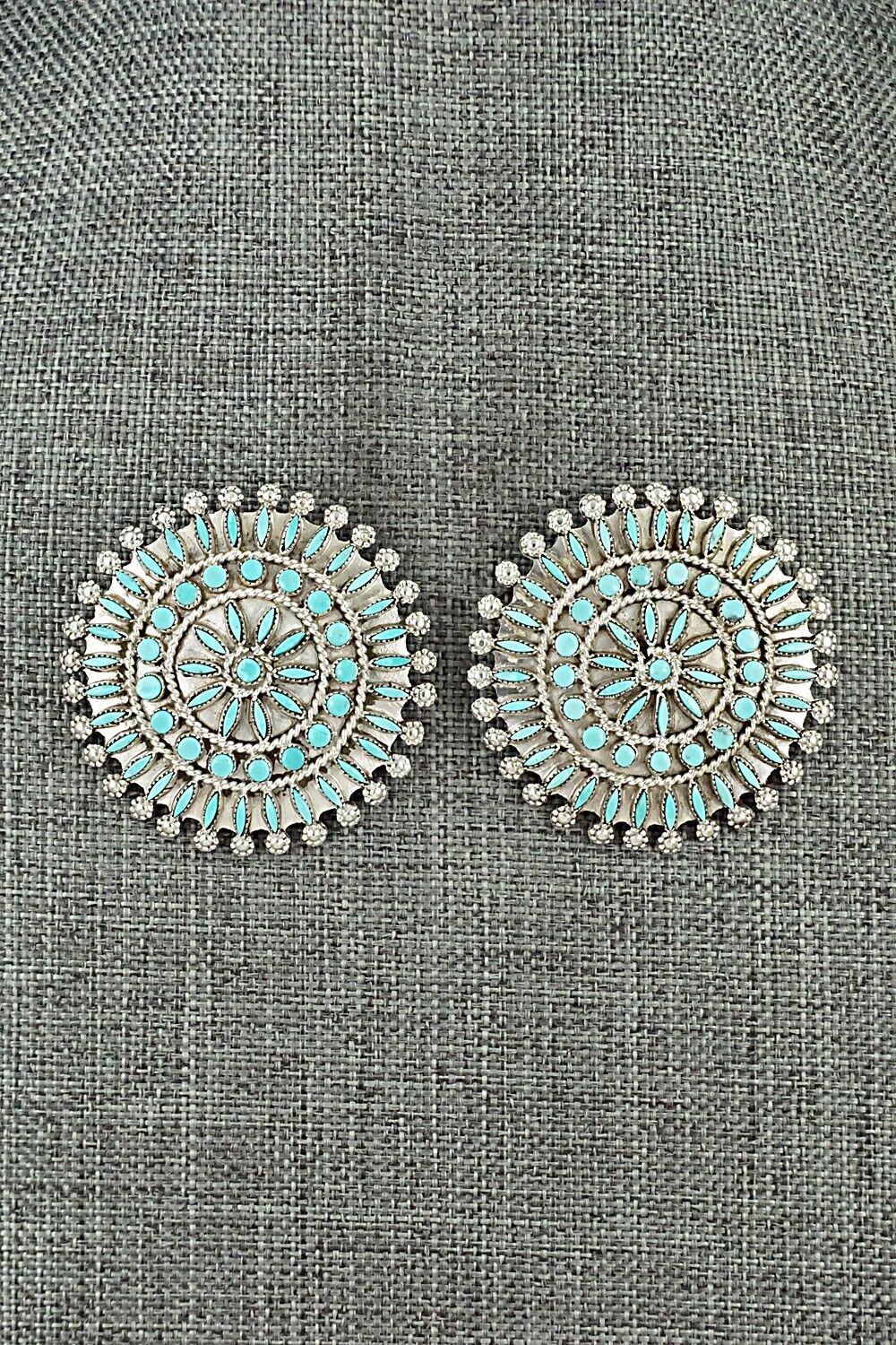 Turquoise & Sterling Silver Earrings - Merlinda Chavez