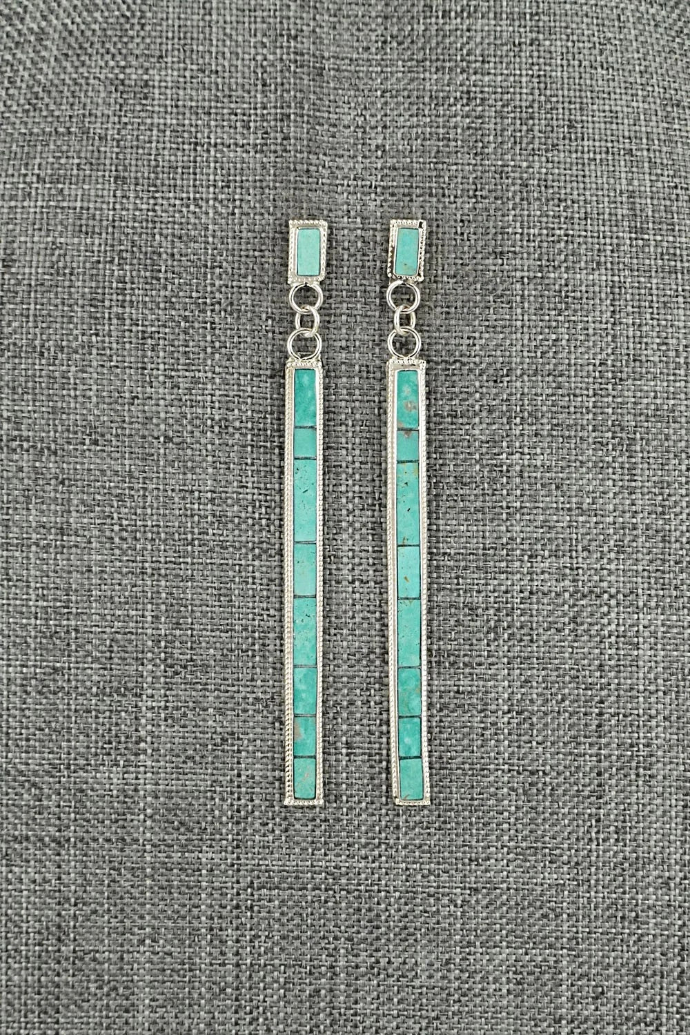 Turquoise & Sterling Silver Earrings - Ricky Booqua