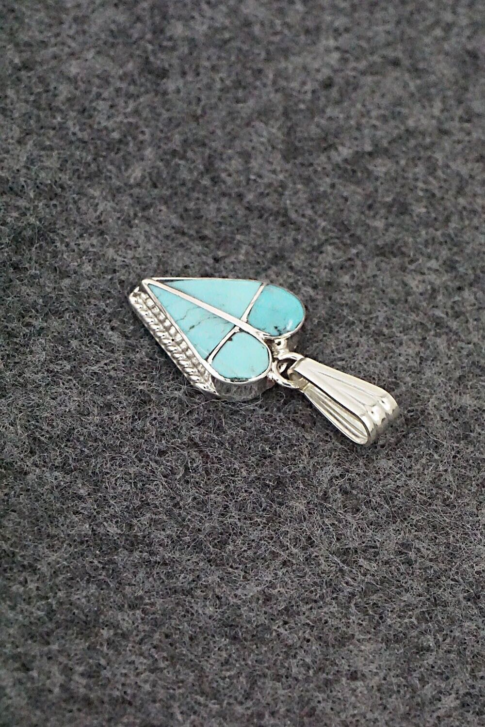 Turquoise & Sterling Silver Pendant - Velda Nastacio