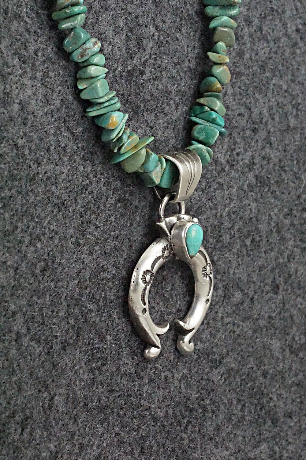 Turquoise & Sterling Silver Necklace 17" - Louise Joe