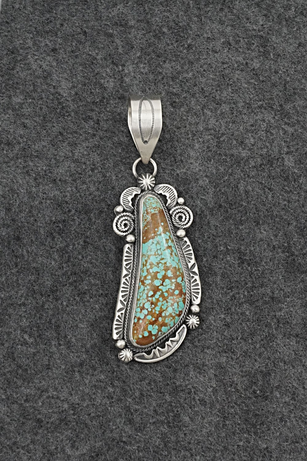 Turquoise & Sterling Silver Pendant - Jackson Hoskie