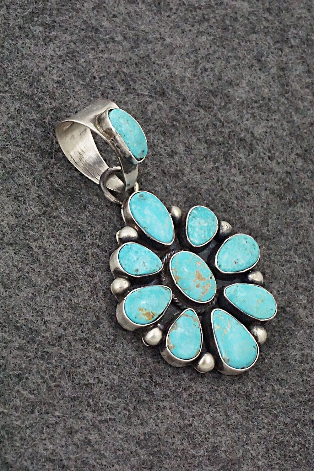 Turquoise & Sterling Silver Pendant - Kathleen Livingston