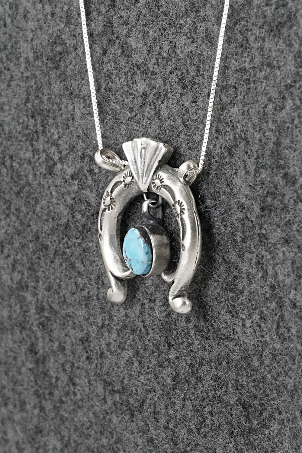 Turquoise & Sterling Silver Necklace - Gary Shorty