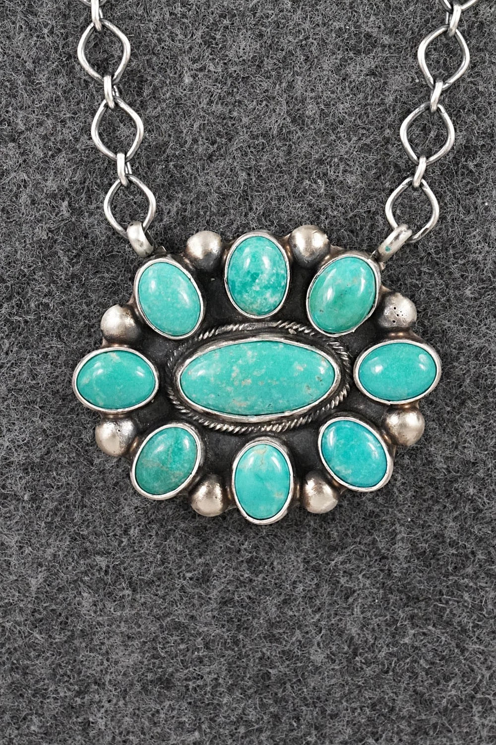 Turquoise & Sterling Silver Necklace - Kathleen Livingston