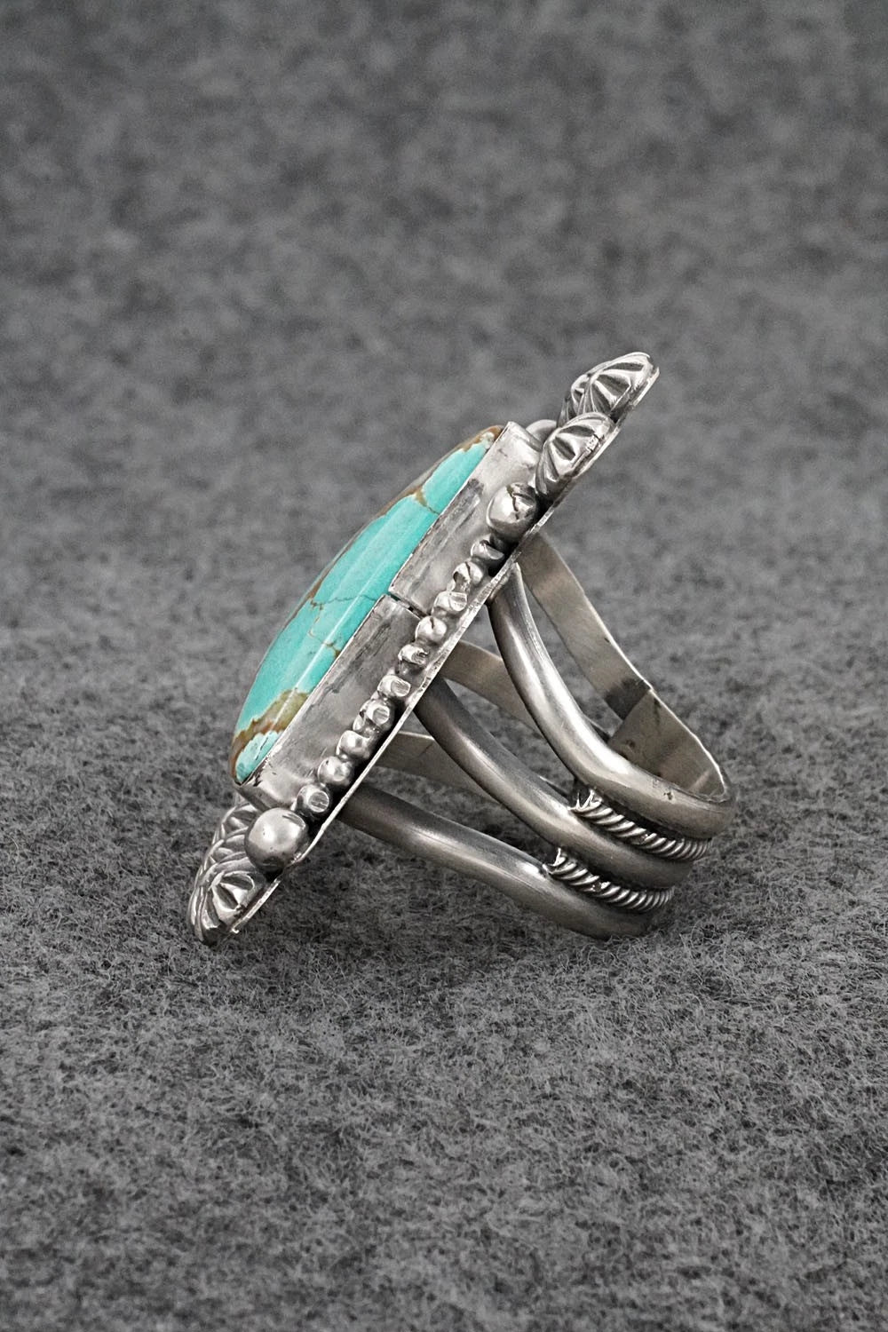 Turquoise & Sterling Silver Ring - Michael Calladitto - Size 9