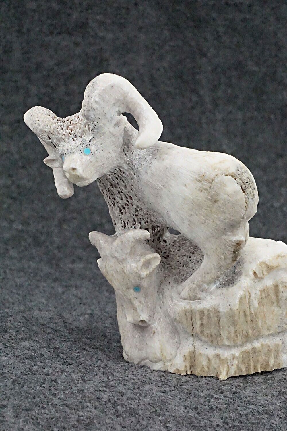 Ram, Pronghorn & Mountain Goat Zuni Fetish Carving - Maxx Laate