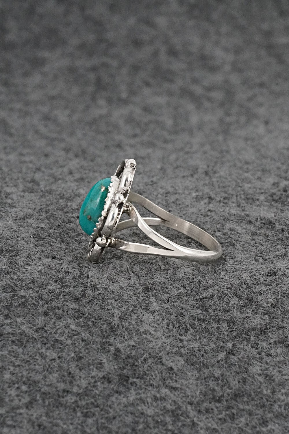 Turquoise & Sterling Silver Ring - Frieda Martinez - Size 6.75