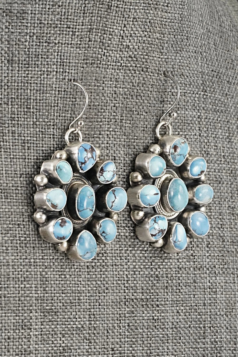 Turquoise & Sterling Silver Necklace and Earrings Set - Kathleen Livingston
