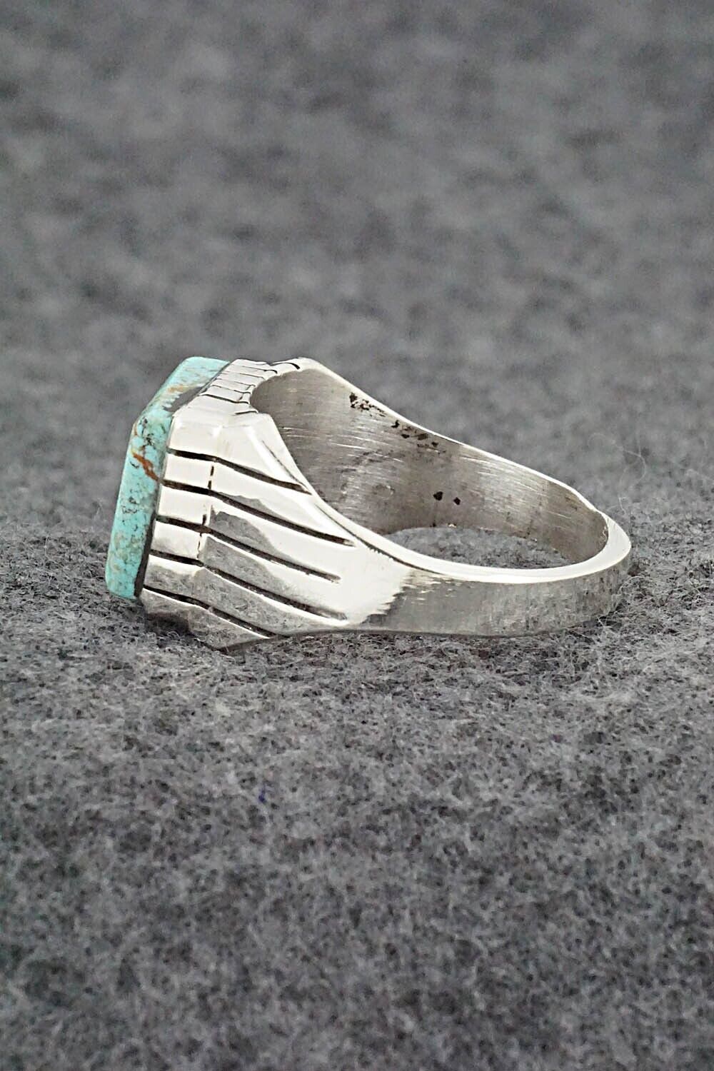 Turquoise & Sterling Silver Ring - Trevor Jack - Size 13