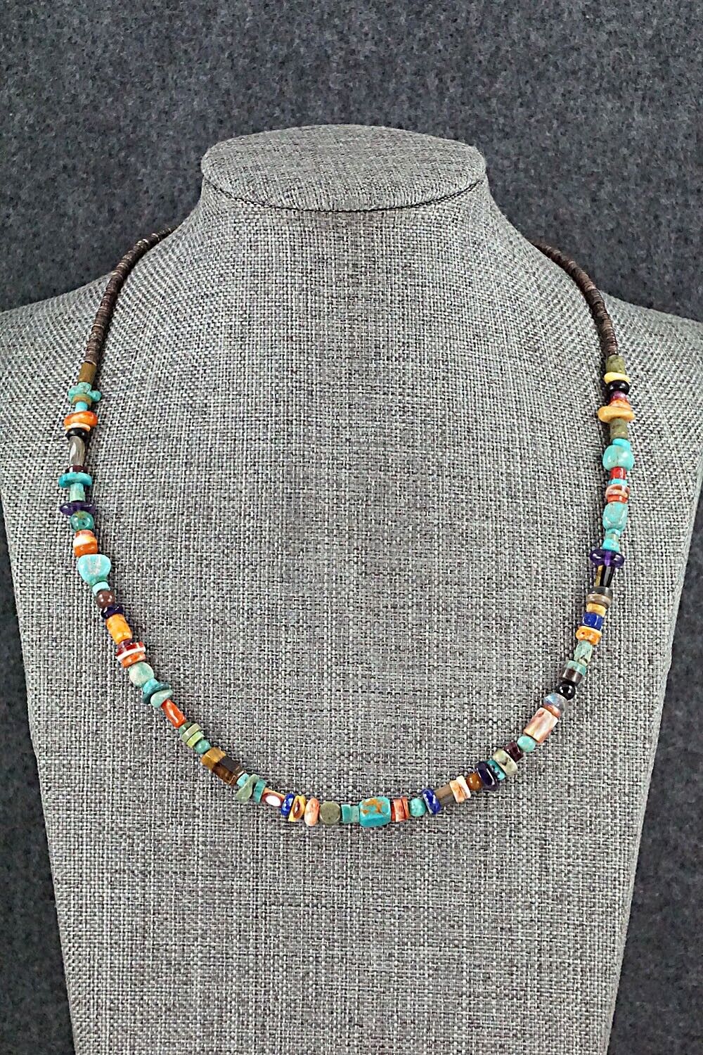 Multi Stone and Sterling Silver Necklace - Helen Tsosie