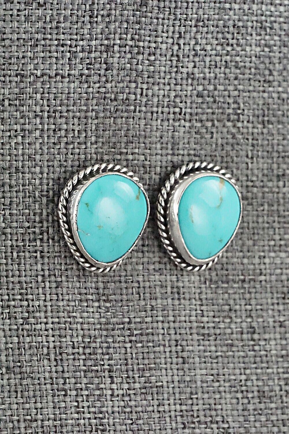 Turquoise & Sterling Silver Earrings - Marco Begaye