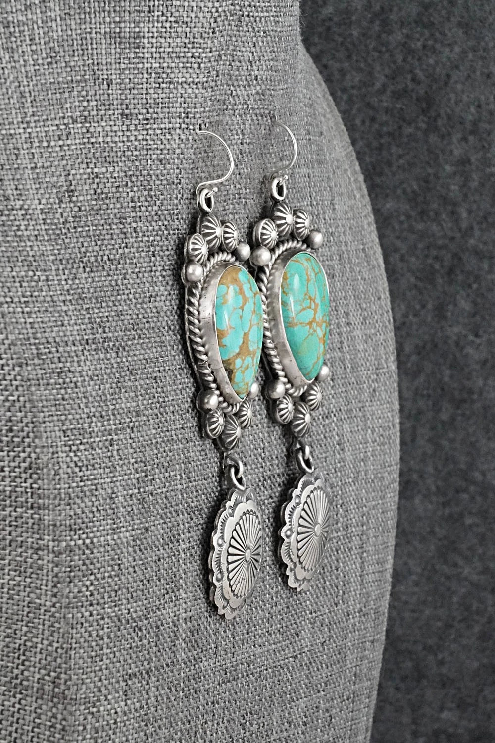 Turquoise & Sterling Silver Earrings - Michael Calladitto