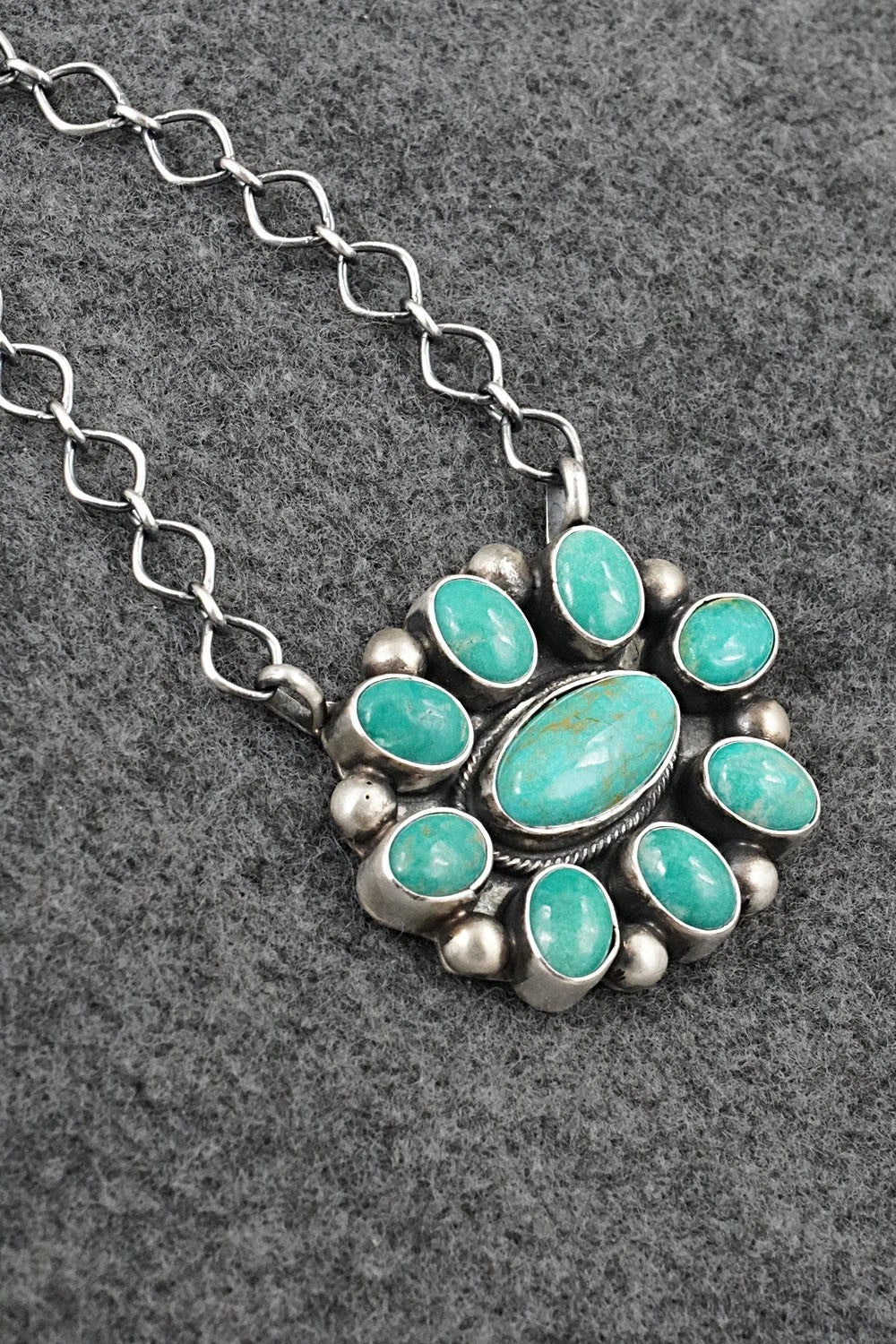 Turquoise & Sterling Silver Necklace - Kathleen Livingston
