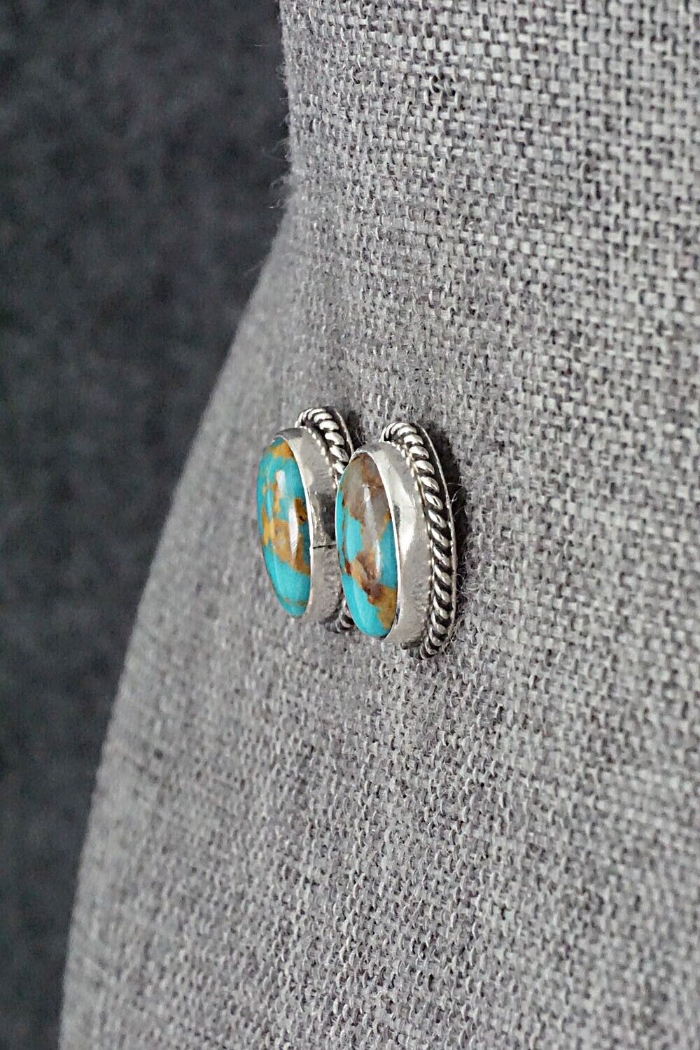 Turquoise & Sterling Silver Earrings - Marco Begaye