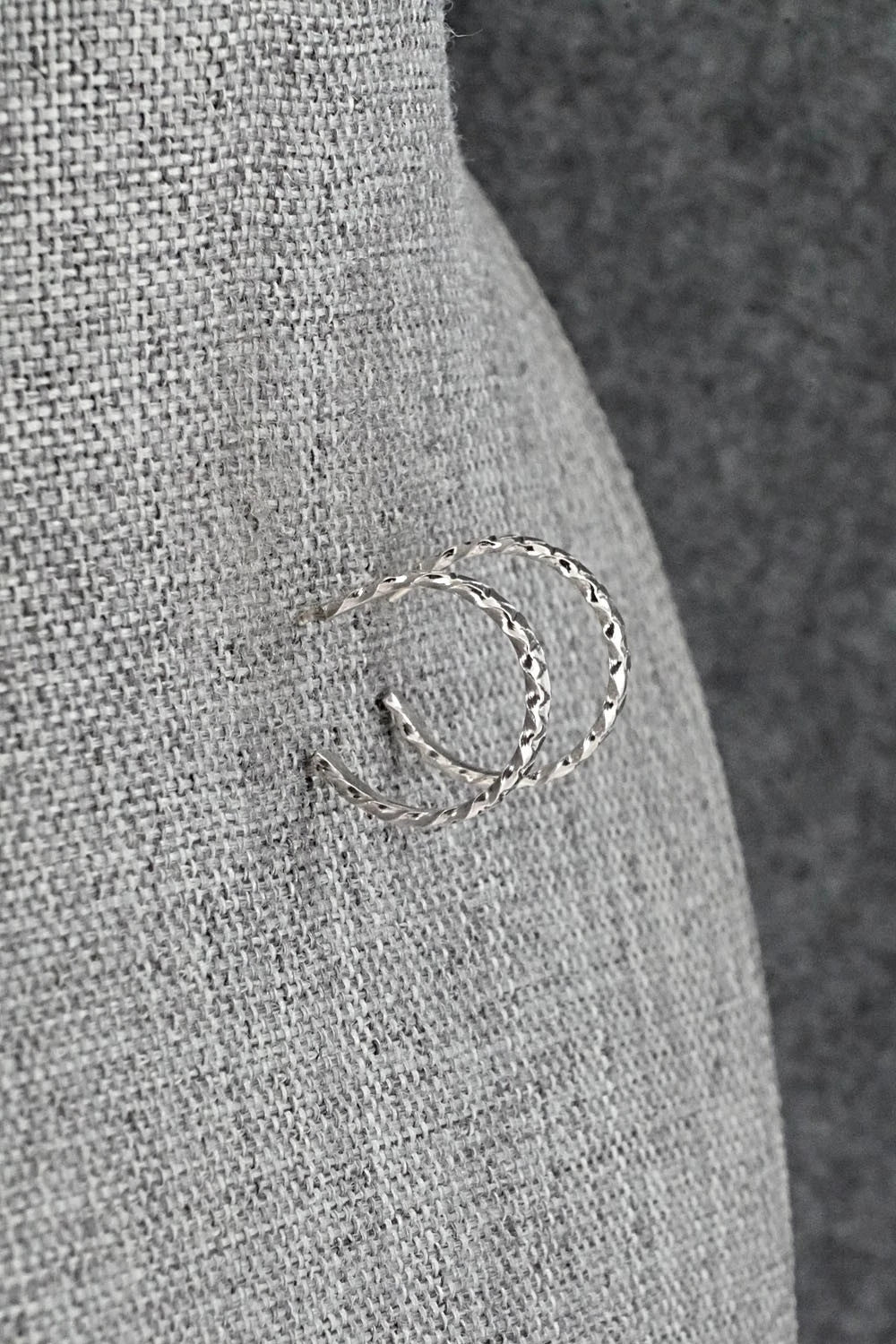 Sterling Silver Hoop Earrings - Elaine Tahe