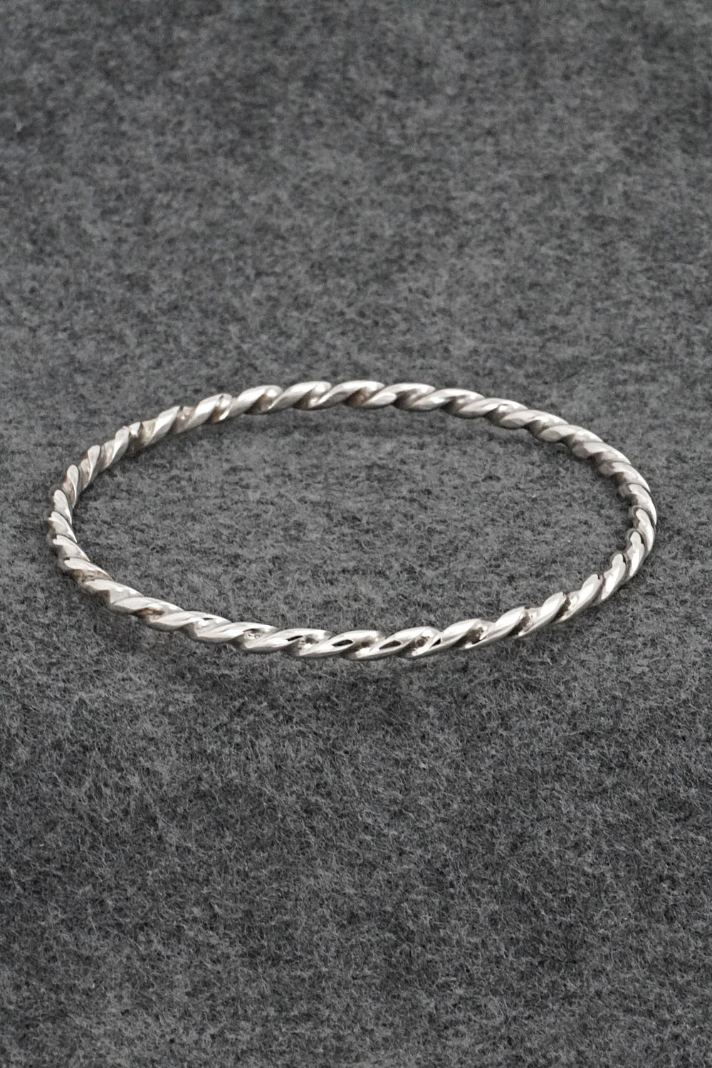 Sterling Silver Bangle Bracelet - Elaine Tahe