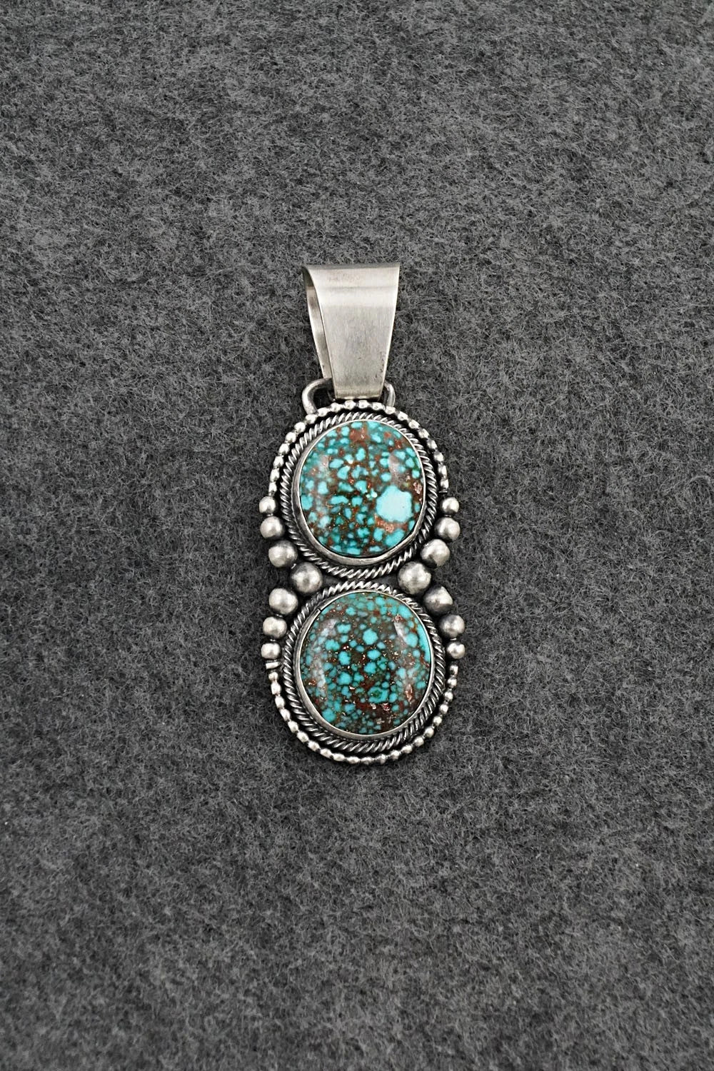 Turquoise & Sterling Silver Pendant - Paul Livingston