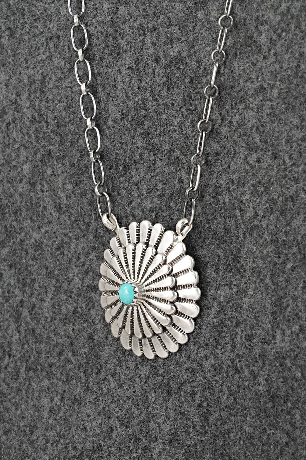 Turquoise & Sterling Silver Necklace - Sheldon Mariano