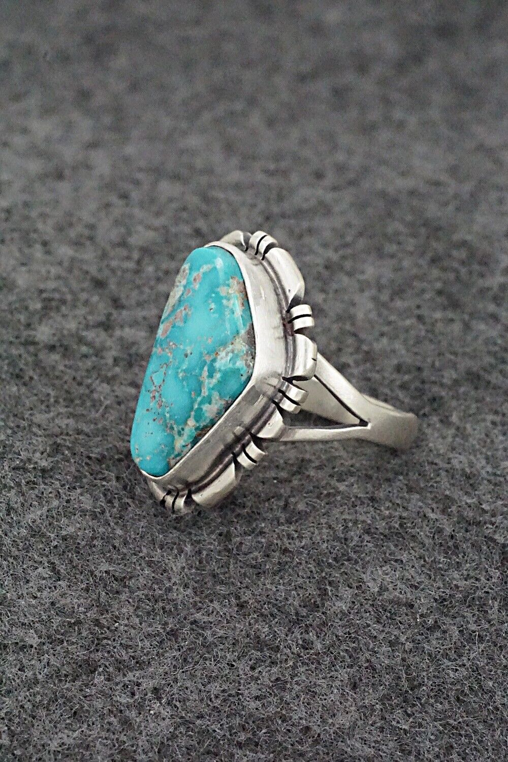 Turquoise & Sterling Silver Ring - Randy Boyd - Size 7.5