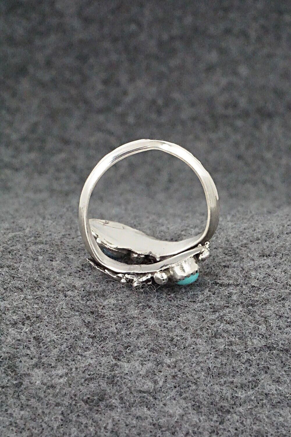 Turquoise & Sterling Silver Ring - Etta Belin - Size 7.5