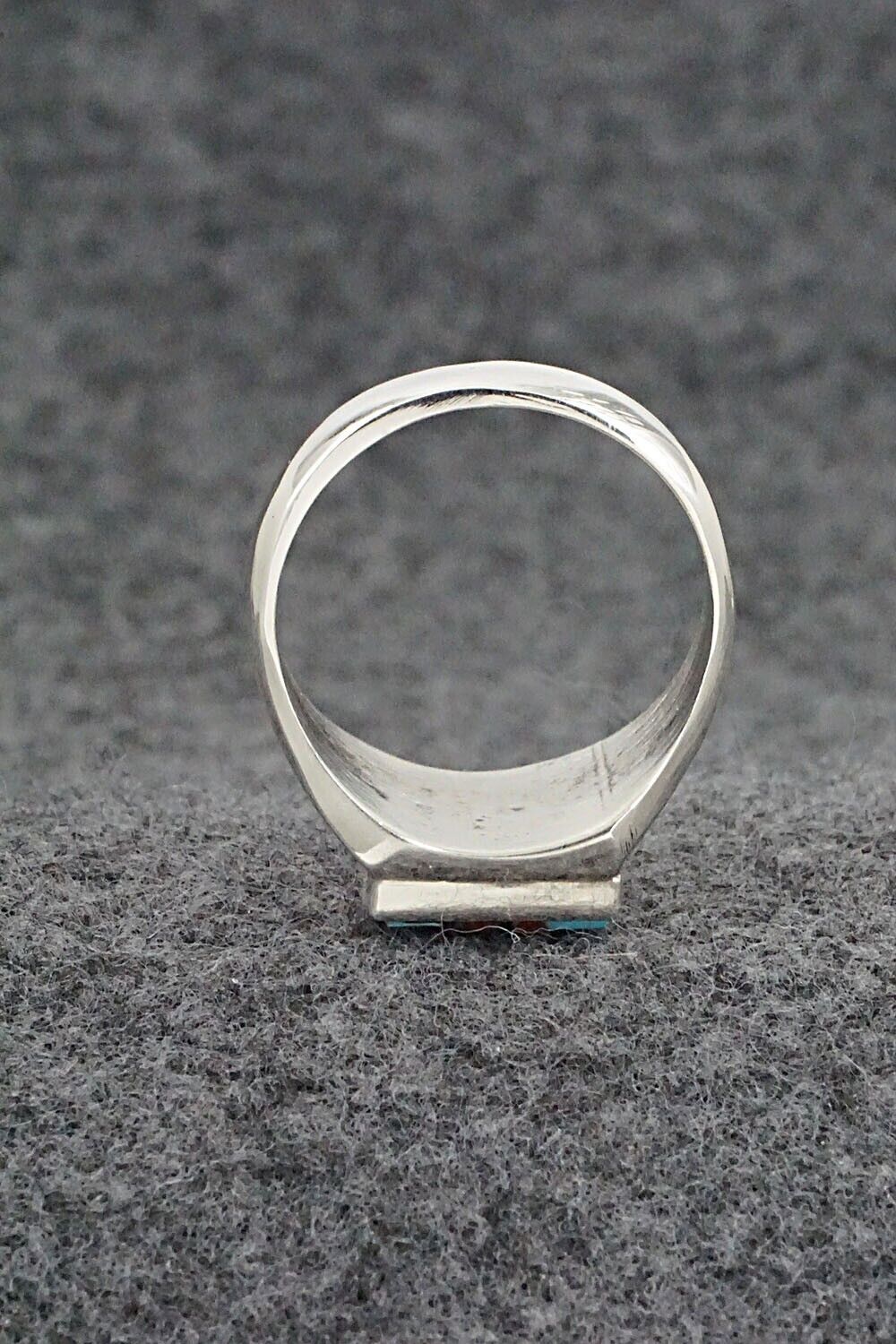 Multi Stone & Sterling Silver Ring - Herbert Kallestewa - Size 9.75