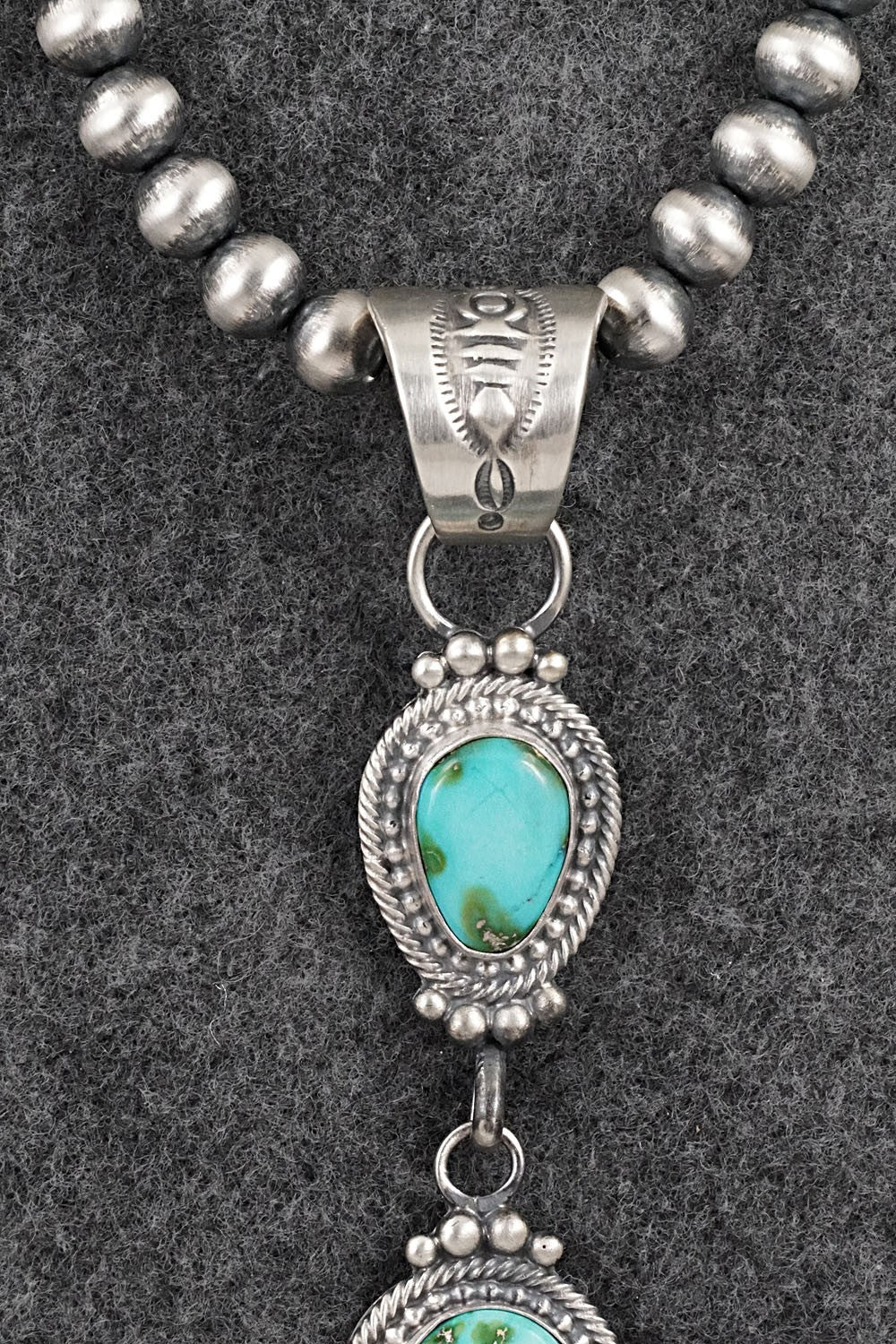 Turquoise & Sterling Silver Necklace - Tom Lewis