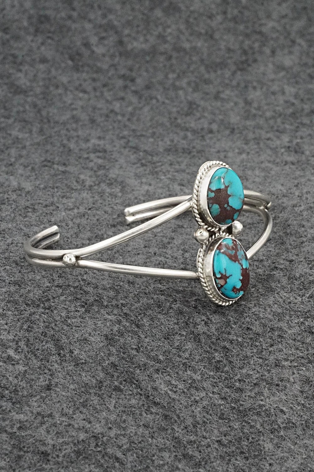 Turquoise & Sterling Silver Bracelet - Eugene Gruber