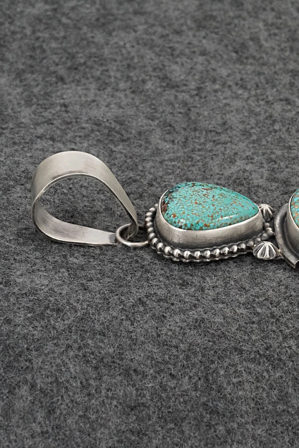 Turquoise & Sterling Silver Pendant - Randy Billy