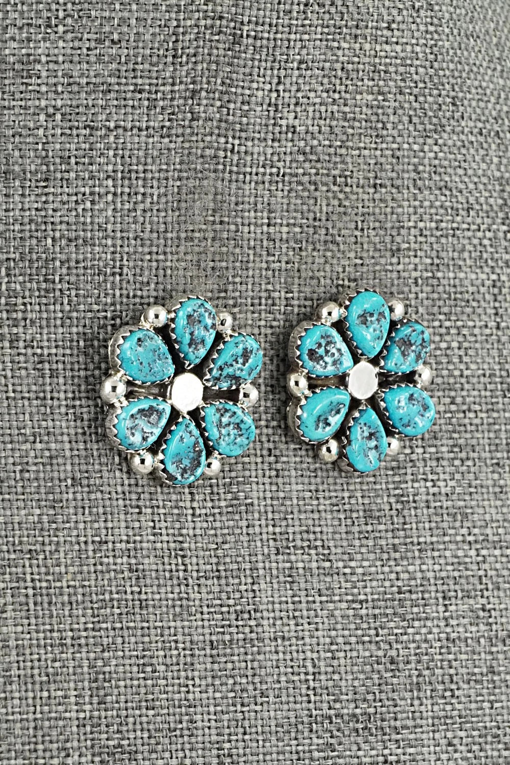Turquoise & Sterling Silver Earrings - Anthony Brown