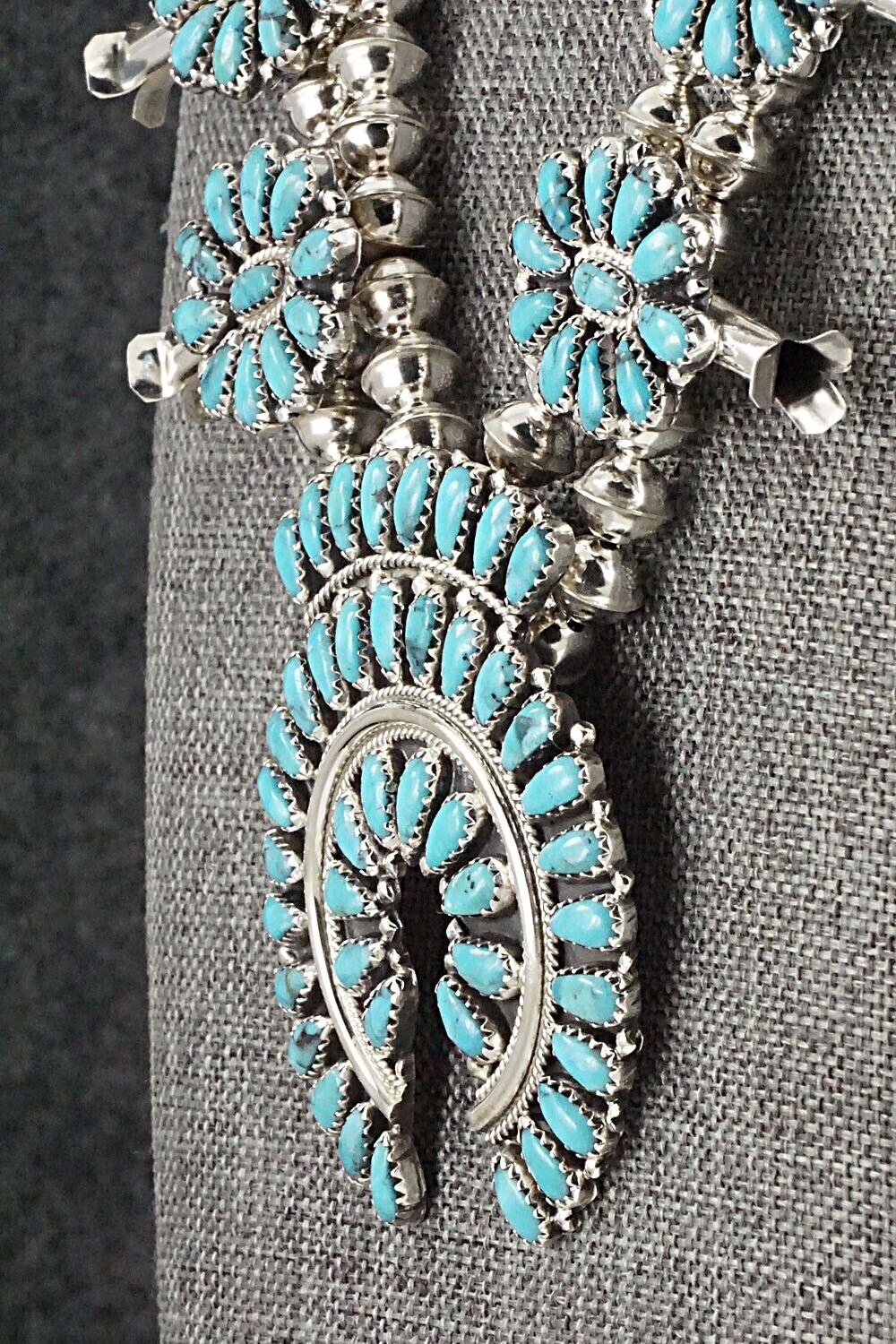 Turquoise & Sterling Silver Squash Blossom Set - Zeita Begay