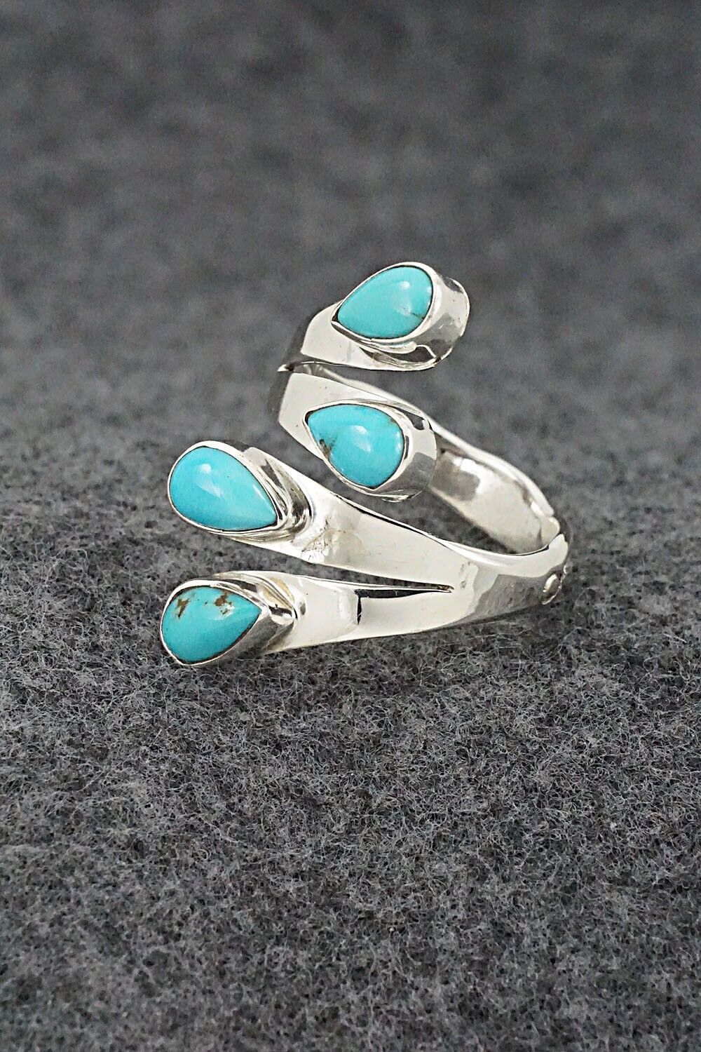 Turquoise & Sterling Silver Ring - Thomas Yazzie - Size 9.5