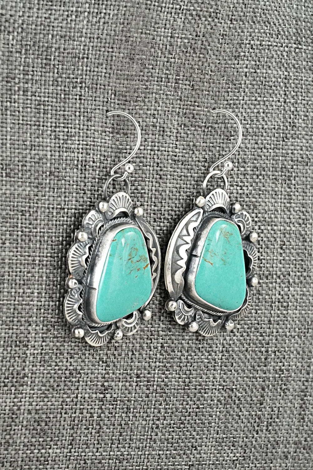 Turquoise & Sterling Silver Earrings - Jackson Hoskie