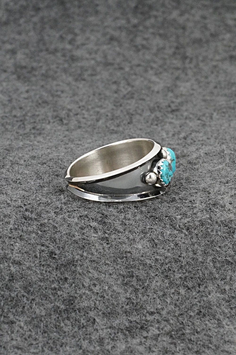 Turquoise & Sterling Silver Ring - Paul Largo - Size 12.5