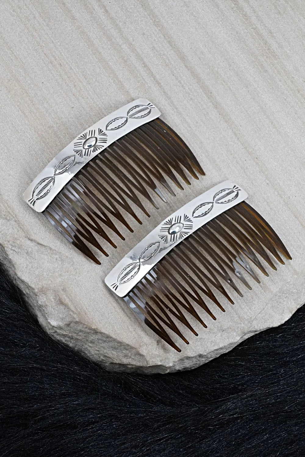 Sterling Silver Hair Combs - Bertha Begay
