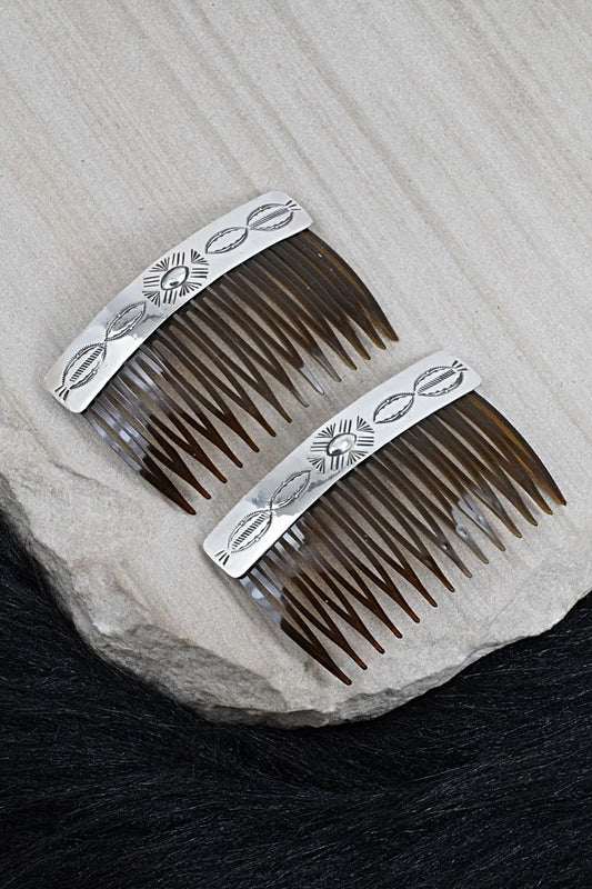 Sterling Silver Hair Combs - Bertha Begay