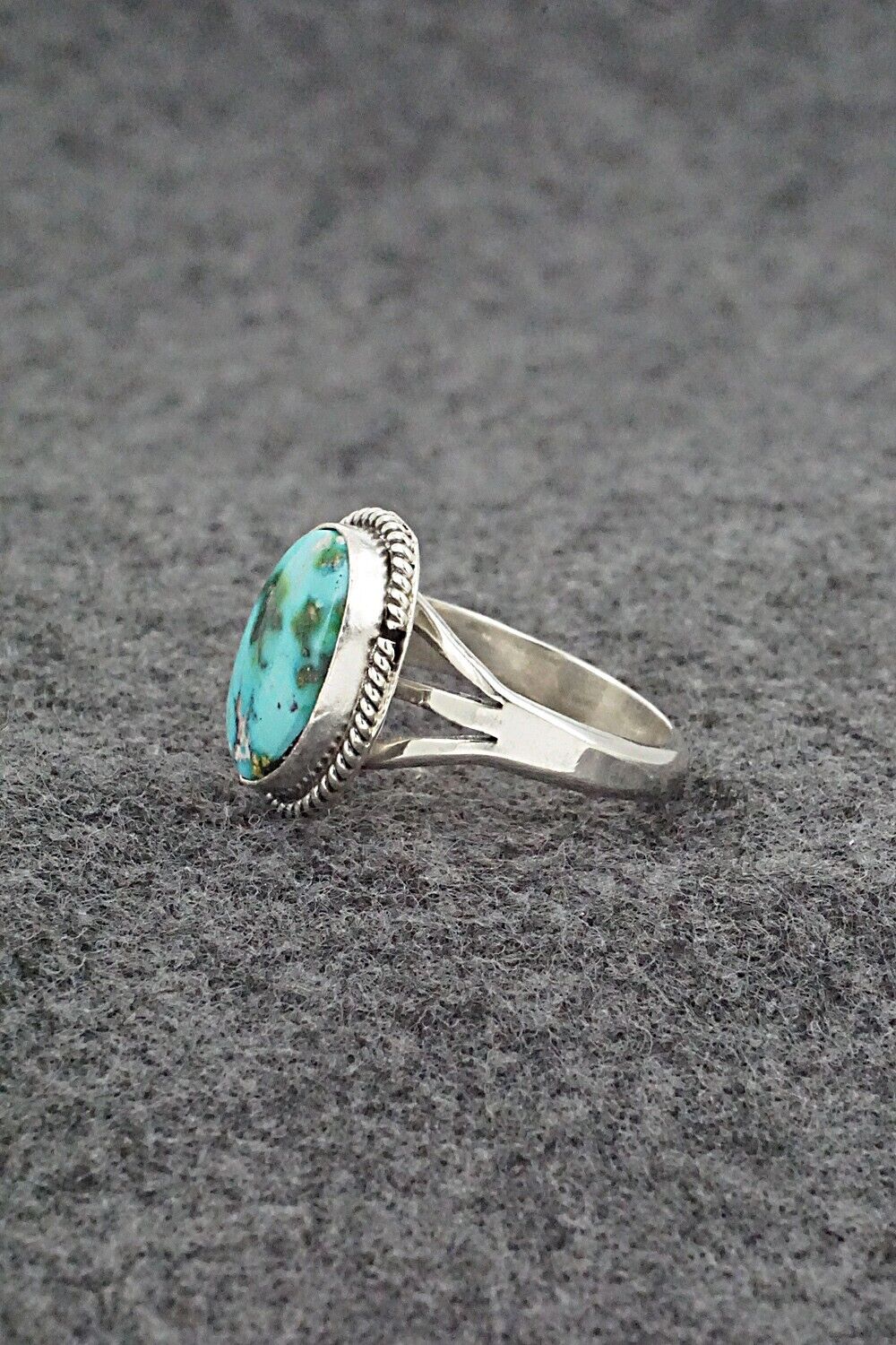 Turquoise & Sterling Silver Ring - Alice Rose Saunders - Size 7.5