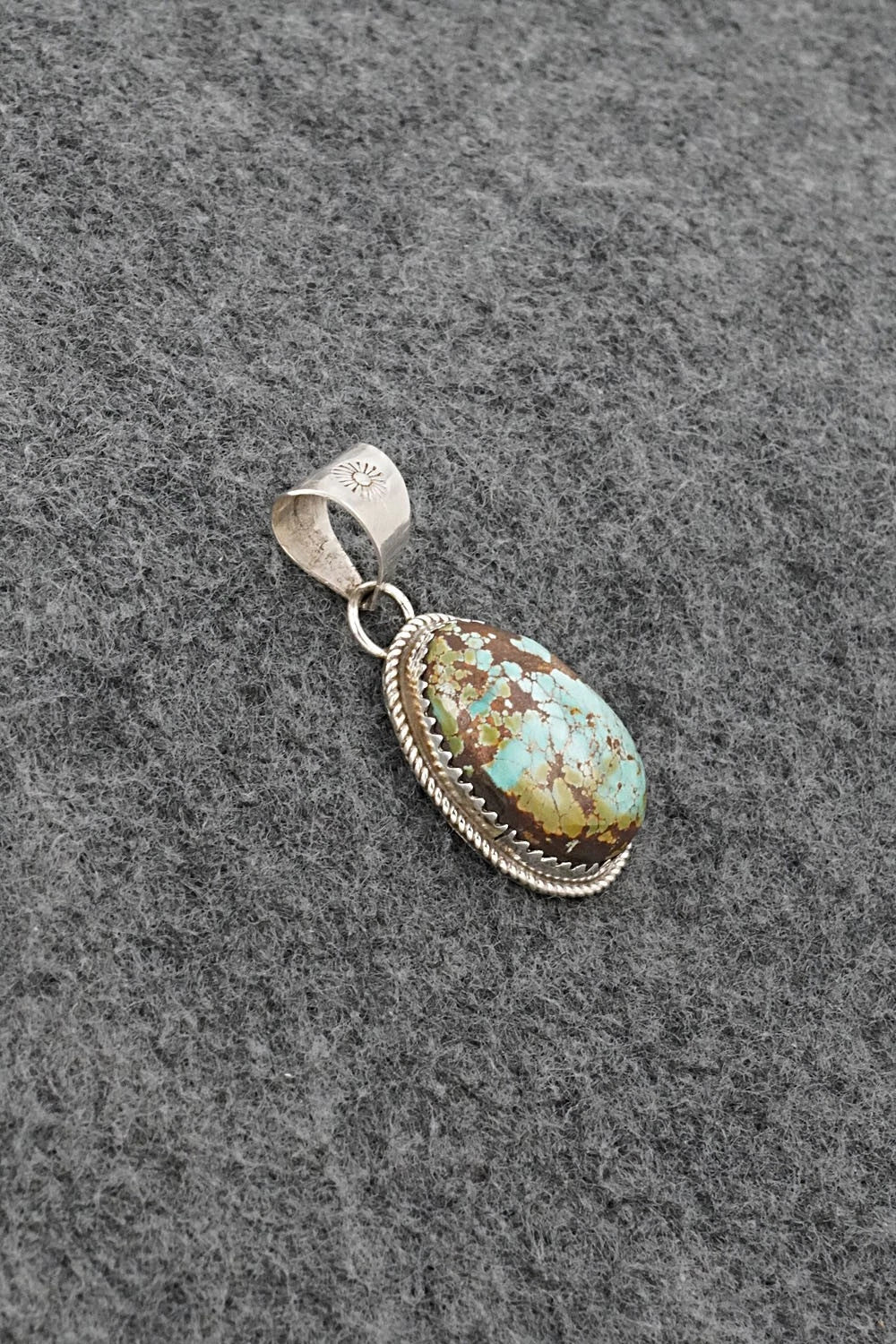 Turquoise & Sterling Silver Pendant - Ernest Hawthorne