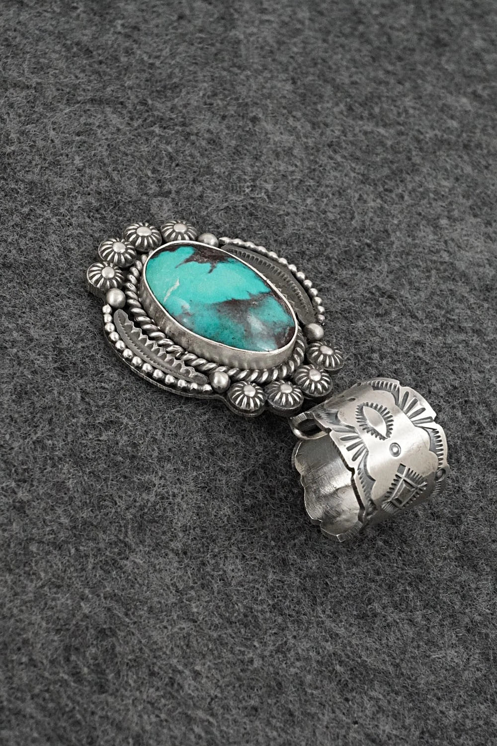 Turquoise & Sterling Silver Pendant - Rosita Calladitto