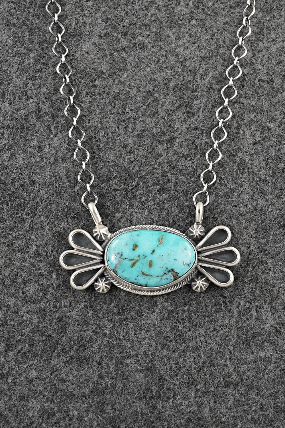 Turquoise & Sterling Silver Necklace - Darrin Livingston