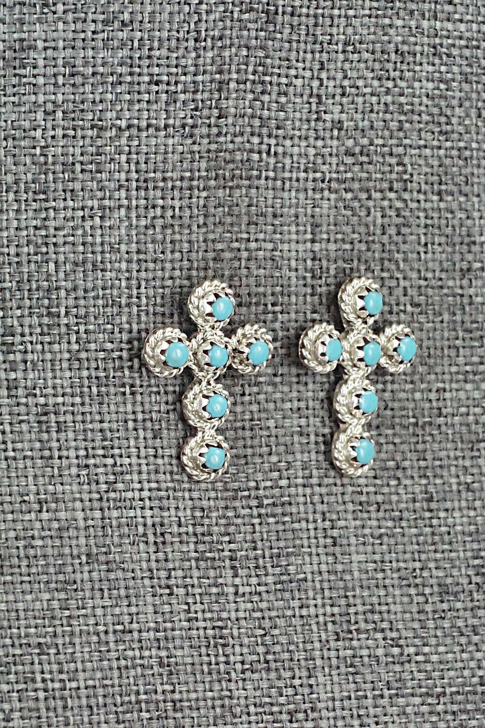 Turquoise & Sterling Silver Earrings - Micheal Gchachu