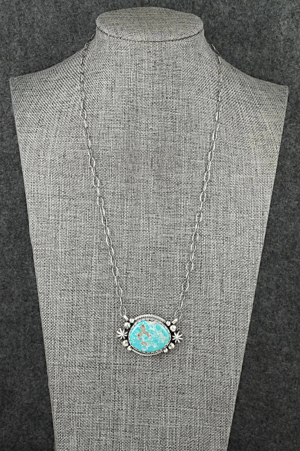 Turquoise & Sterling Silver Necklace - Mark Yazzie